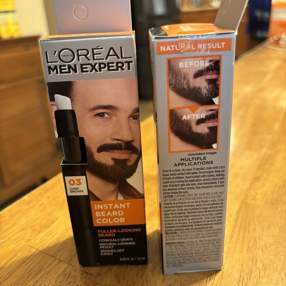 2 Pk: L'Oreal Men‎ Expert Instant Beard Color, #03 Dark Brown   E6B